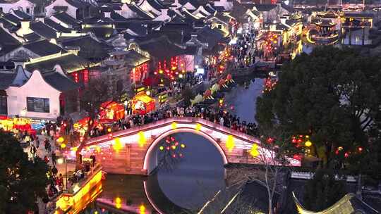 春晚分会场无锡惠山古镇夜景