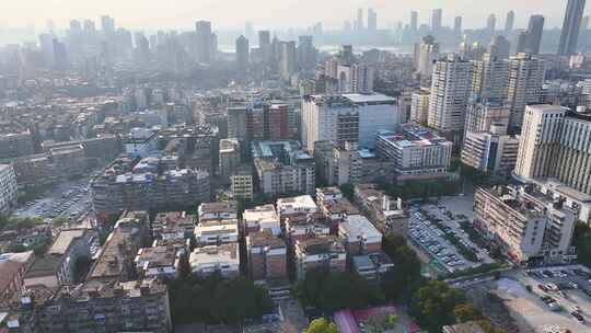 江西南昌东湖区城市地标航拍风景风光全景大