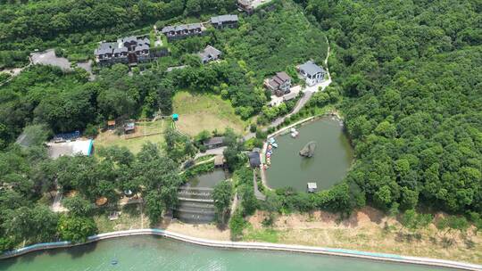 航拍湖南常德彭山景区4A景区