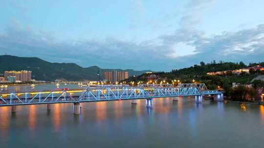 高清实拍四川广元城市夜景