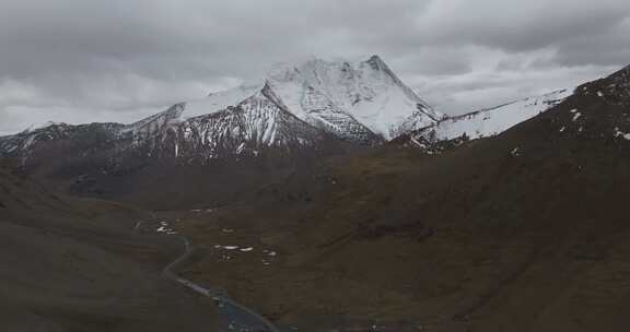 西藏日喀则卡若拉冰川万年冰川高空航拍