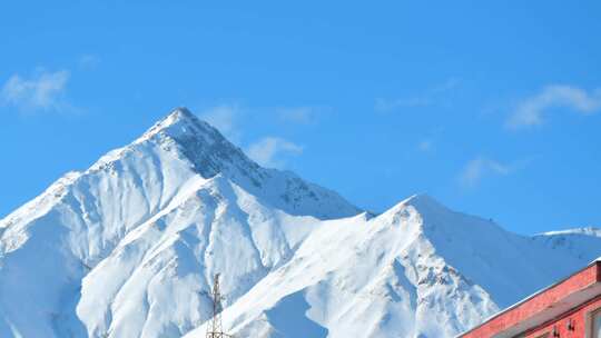 雪山山峰延时