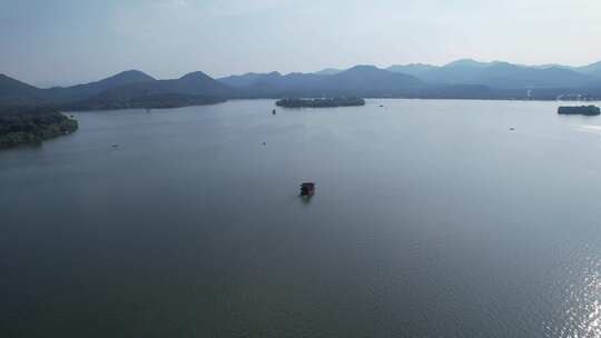 杭州西湖风景区航拍