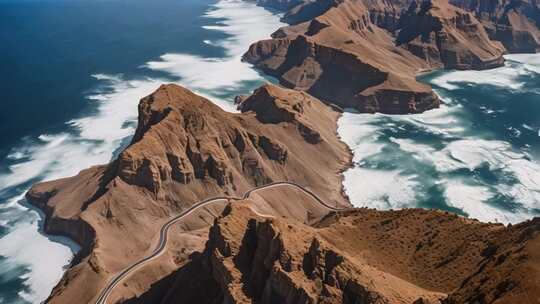 沿海山地公路俯瞰景象