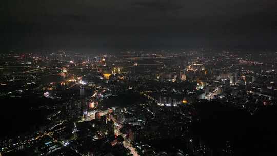 广东惠州夜景航拍