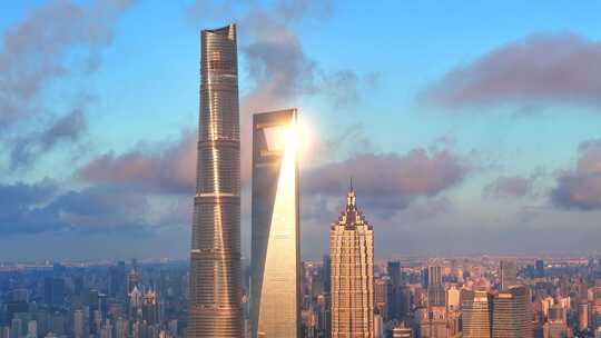 上海城市风景  陆家嘴平流雾