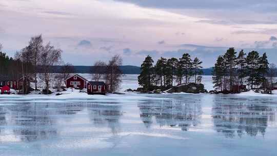 4K航拍北欧瑞典于默奥无限美景