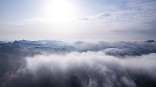 8K长江三峡壮丽山峰层峦叠嶂云海延时
