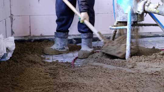 建筑工地工人施工作业基建建设