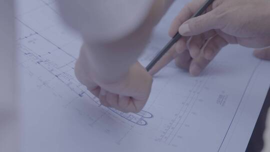 建筑图纸 绘图 建筑师 施工图视频素材模板下载