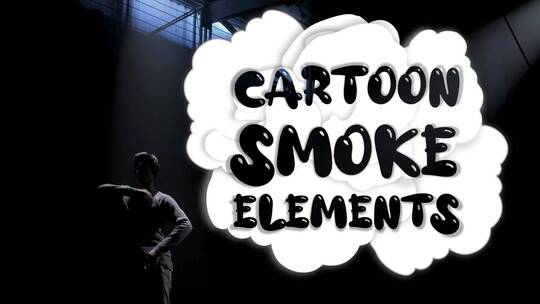 创意卡通烟雾效果动画展示AE模板