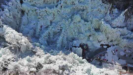 冰雪世界，九如山冰瀑