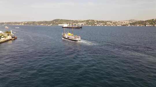 轮渡船伊斯坦布尔符号视频素材模板下载