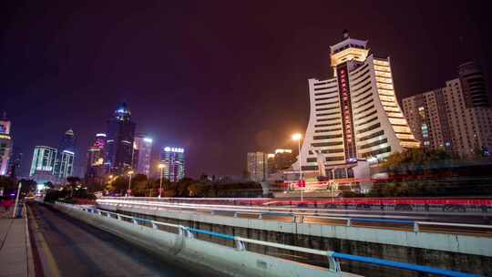 贵阳夜景广场延时