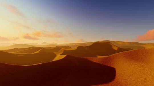沙漠日出 沙漠日落 沙漠视频素材模板下载