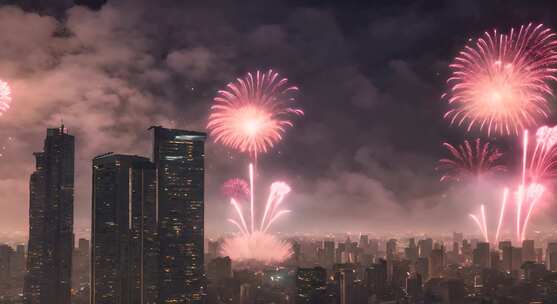 烟花春节元旦节日