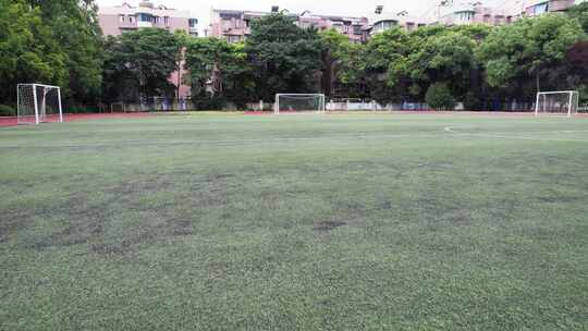 足球场奔跑运镜空镜头视频素材模板下载