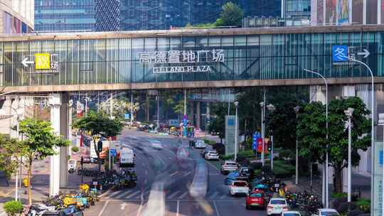 广州_高德置地广场_道路车流_延时摄影003