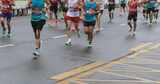 快速奔跑的人群 苏州城市马拉松比赛高清在线视频素材下载