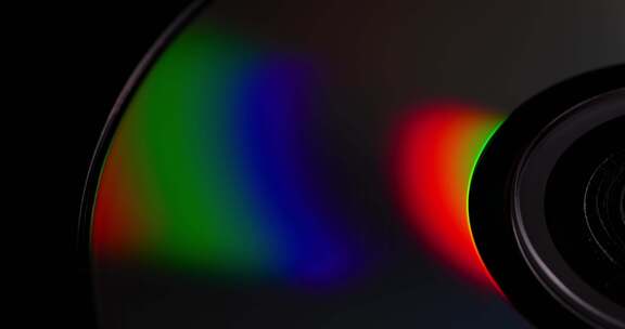 光盘碟片CD彩虹光影变幻读取科技储存刻录