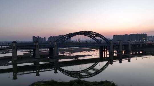 洛阳瀍河恒大绿洲李城桥东环桥航拍生态湿地