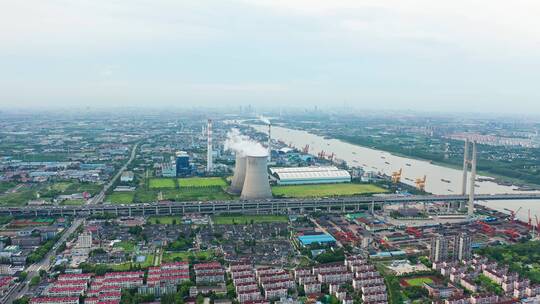 上海 闵行 环保 吴泾 热电厂 闵浦大桥 4K