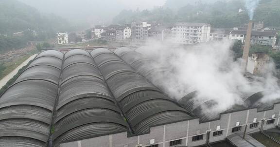 酒厂酒产业酿酒基地航拍素材酒厂航拍