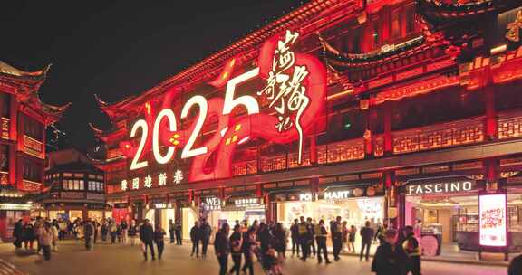 2025年上海豫园民俗艺术灯会春节新年