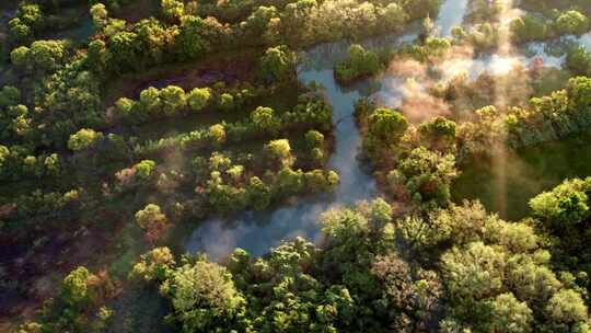 杭州西溪国家湿地公园航拍