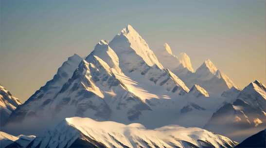 AIGC素材 雪山山峰之巅山脉风景