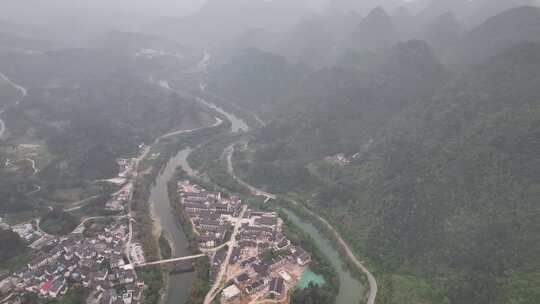 贵州荔波小七孔景区航拍