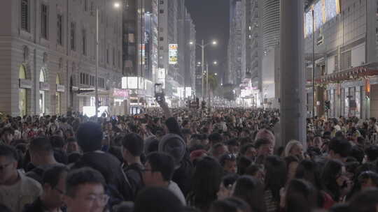 香港2023跨年夜尖沙咀街景夜景