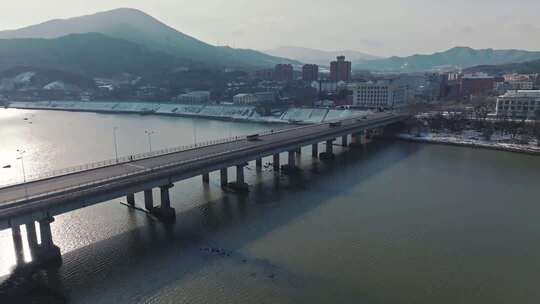 东北雪景森林雾凇草原城市大兴安岭冬天