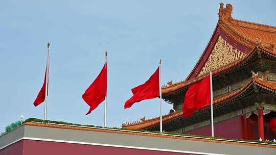 国庆节北京天安门广场装扮一新迎接八方来客视频素材模板下载