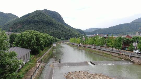 航拍浙江杭州萧山，富阳农村地区