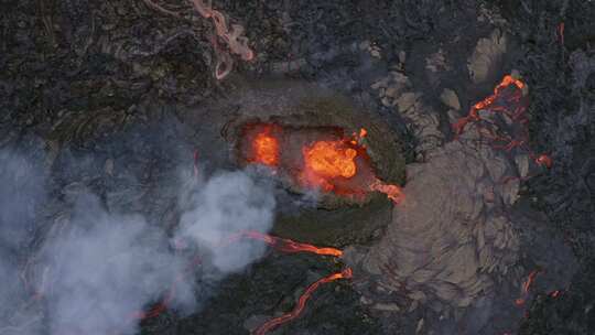 熔岩，喷发，火山，火山口