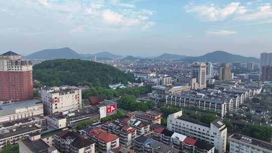 余姚城市航拍 大场景 余姚日出 生活区