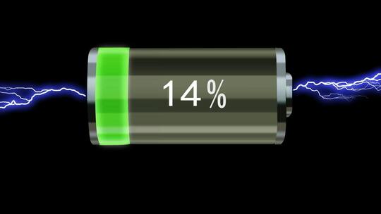 电池百分比充电AE视频素材教程下载