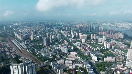 航拍江西吉安青原区城市视频素材模板下载