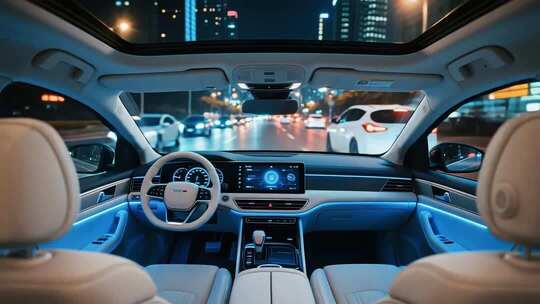 智能汽车科技感驾驶场景