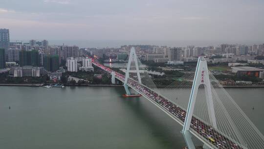 海口世纪大桥4k高清航拍素材