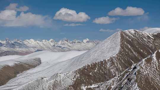 超高空雪山航拍延时