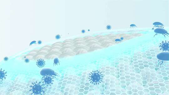 布料抗菌杀菌除螨透气三维动画视频素材模板下载