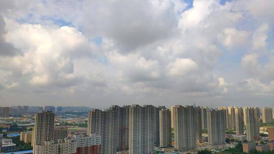 西安西咸沣东天空云彩延时风景白云蓝天白31视频素材模板下载