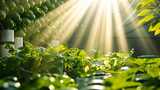 唯美农业室内大棚 垂直农业 生态种植科技高清在线视频素材下载