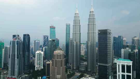 航拍马来西亚首都吉隆坡城市地标