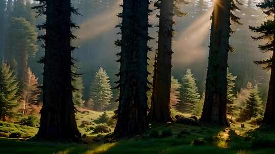 山林森林山脉云雾风景