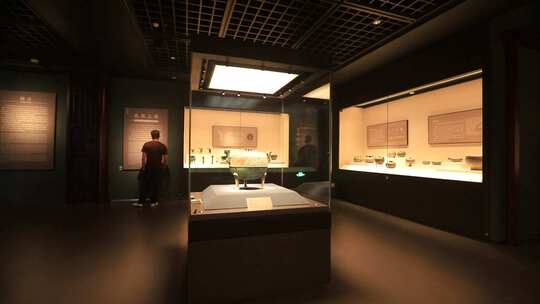 深圳博物馆古代艺术馆青铜器展视频素材模板下载