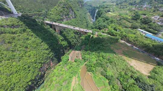 马岭河大峡谷瀑布fpv穿越机航拍贵州兴义