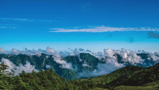 高山云海自然风光延时摄影